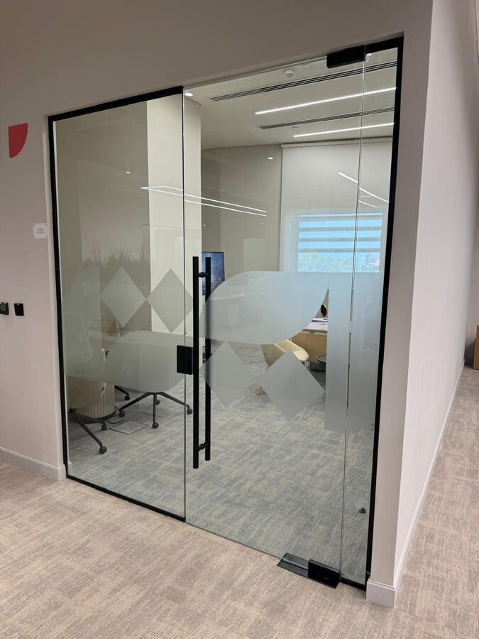 Glass office partition fit-out