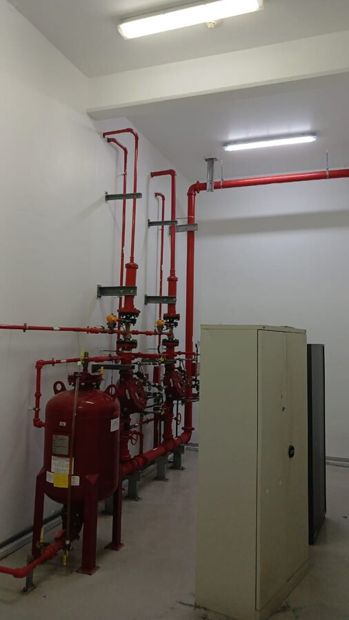 Fire suppression pump room
