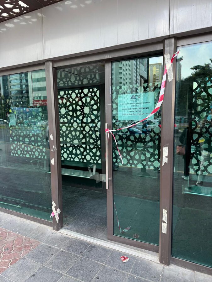 Decorative glass entrance renovation